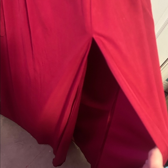 Azazie Red Ruffled Wedding Dress - Picture 3 of 4